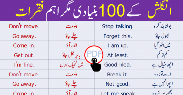 100 English Sentences Used in Daily Life with Urdu