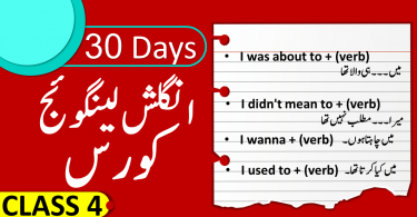 Basic spoken english course through Urdu for beginners English speaking class 4 in Urdu