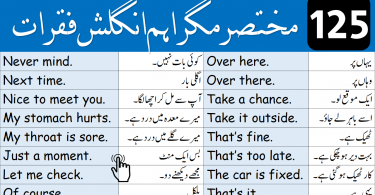 125 English Speaking Practice Sentences with Urdu Translation