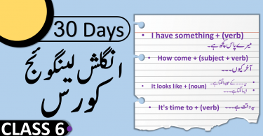 Spoken English Class 6 in Urdu