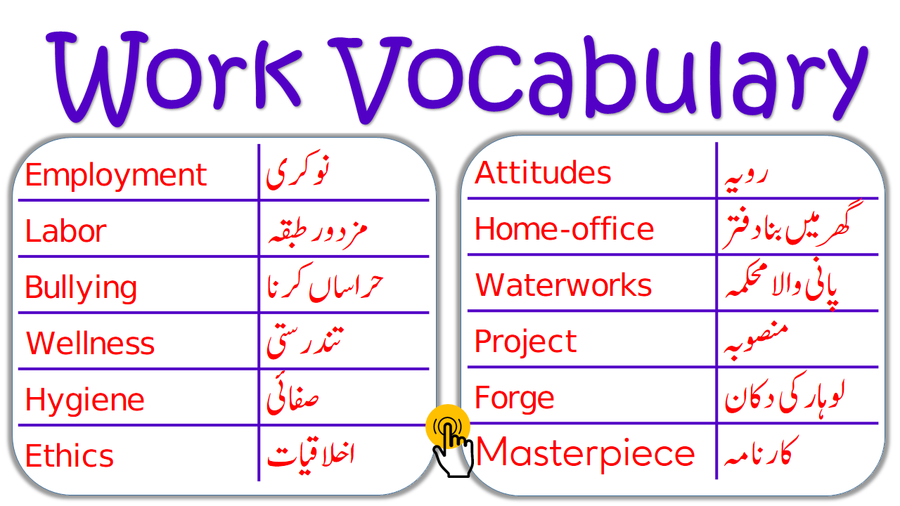 assignment work meaning in urdu