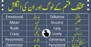 Learn 100 Adjectives to Describe A Person with Meanings in Urdu here you will find a list of words to describe someone in English List of English words to describe different types of people