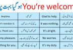 Other Ways to Say YOU ARE WELCOME in English Explained Through Urdu