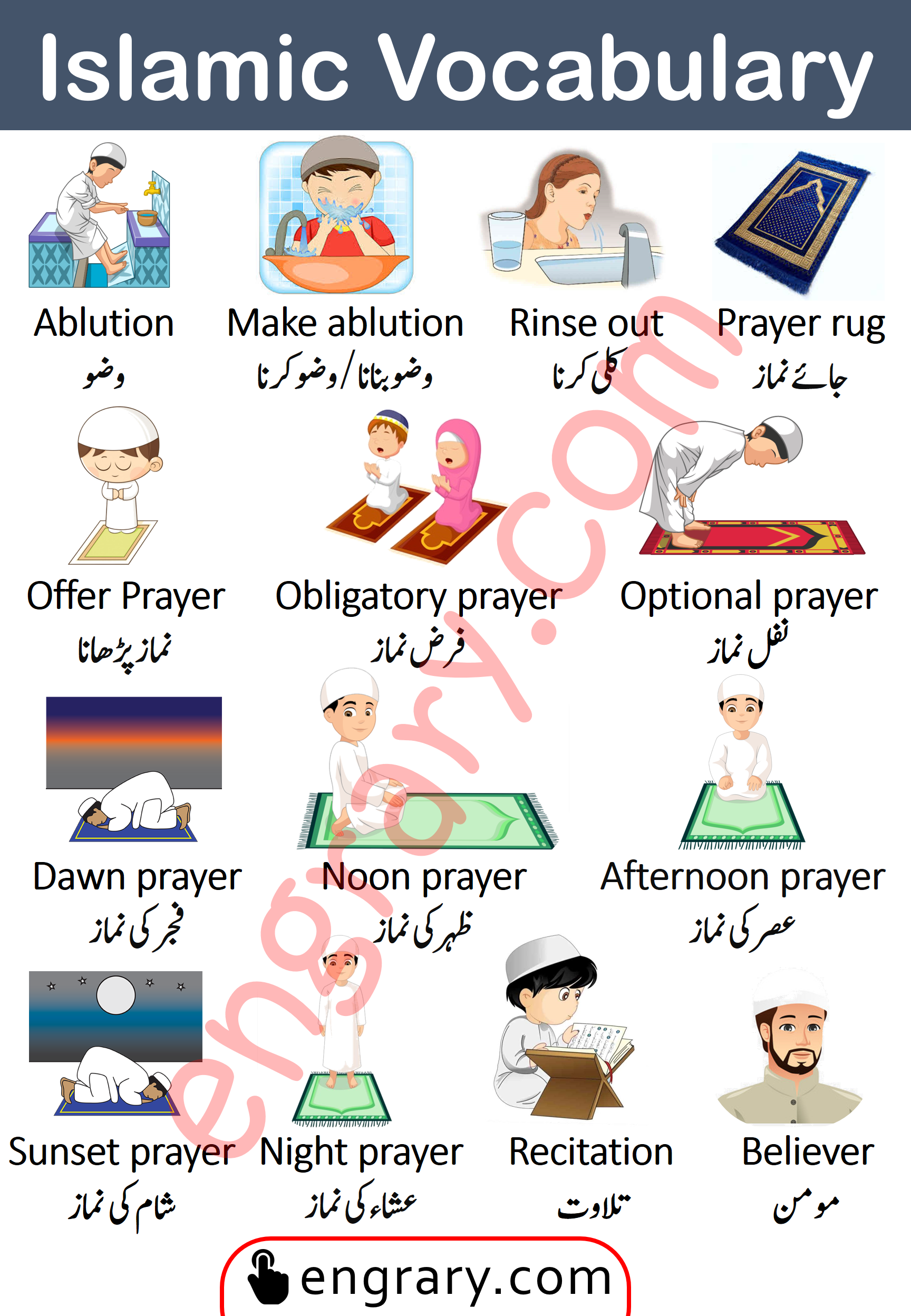 Islamic Vocabulary with Urdu Meanings PDF • Engrary