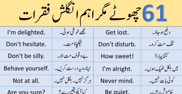 61 English Speaking Sentences with Urdu Translation