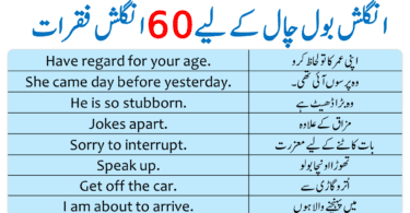 60 English Conversation Sentences Translated in Urdu