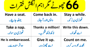 66 Daily Use English Practice Sentences with Urdu Translation