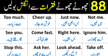 88 Daily Use English Speaking Sentences with Urdu Translation