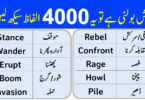 4000 English Vocabulary Words with Urdu Meanings Class 16