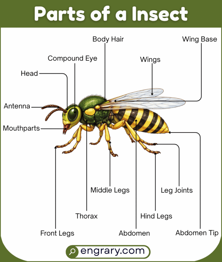 Parts of an Insect With Names, Functions, and Labeled Diagram • Engrary