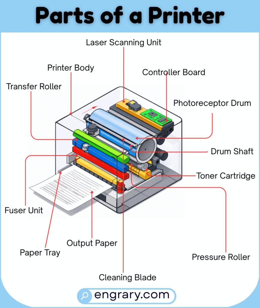 Printer Parts Names With Functions and Labeled Diagram • Engrary