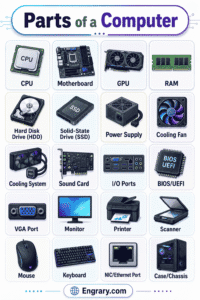 Write Computer Parts Name Parts of a Computer With Names, Functions, and Pictures • Engrary