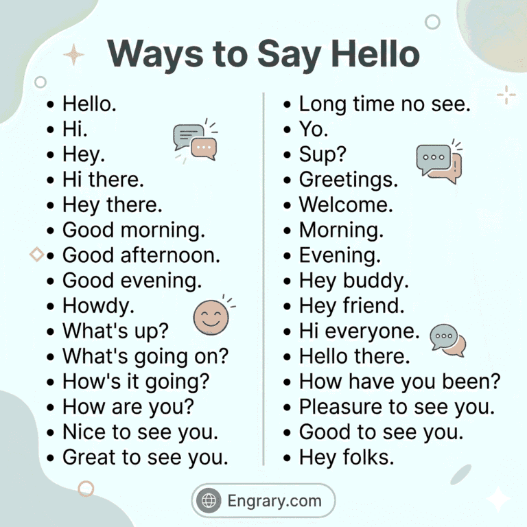 Hello Way 50+ Different Ways to Say Hello in English for Every Situation • Engrary