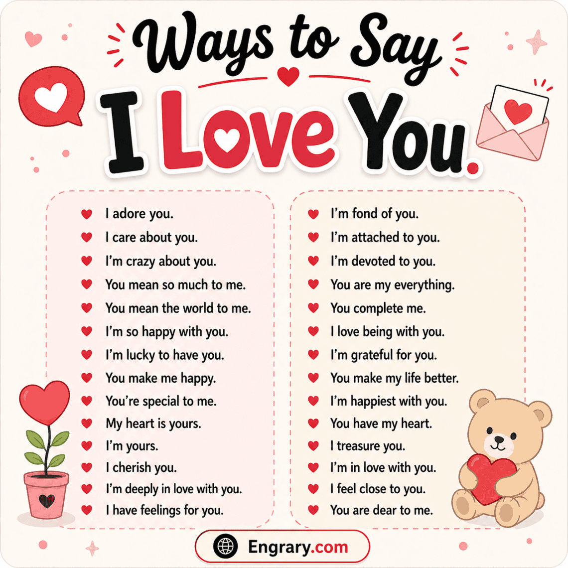 Romantic and Sweet Ways to Say I Love You in English • Engrary