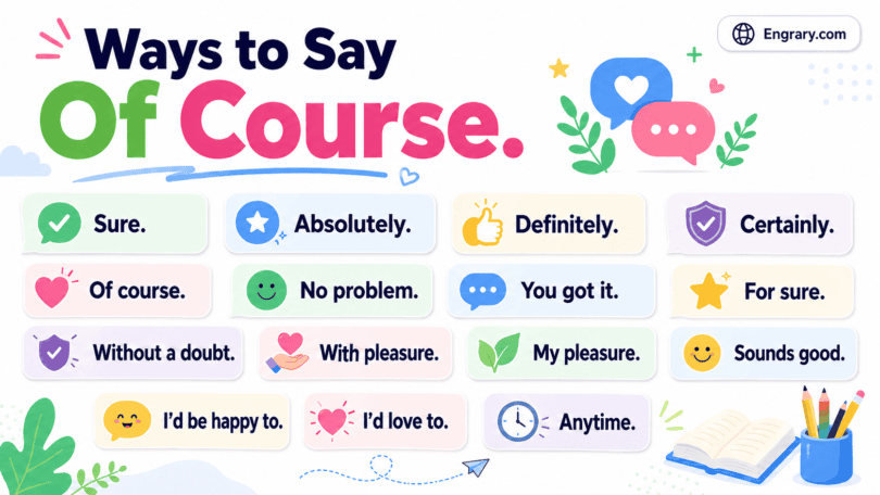 Of Course Formal and Casual Ways to Say Of Course in English • Engrary
