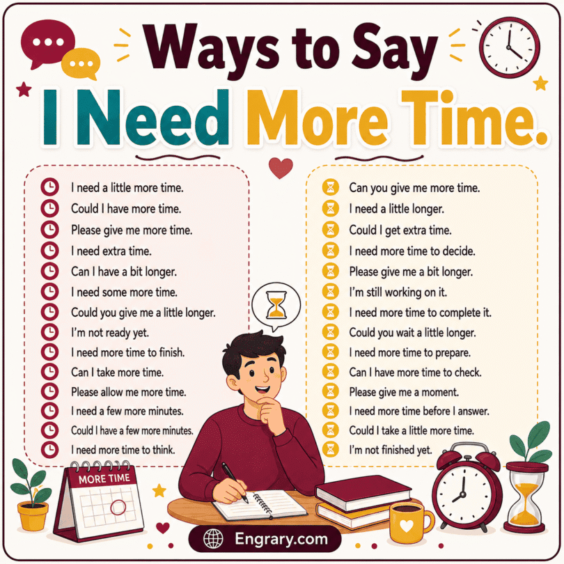 Polite Ways to Say “I Need More Time” in English • Engrary