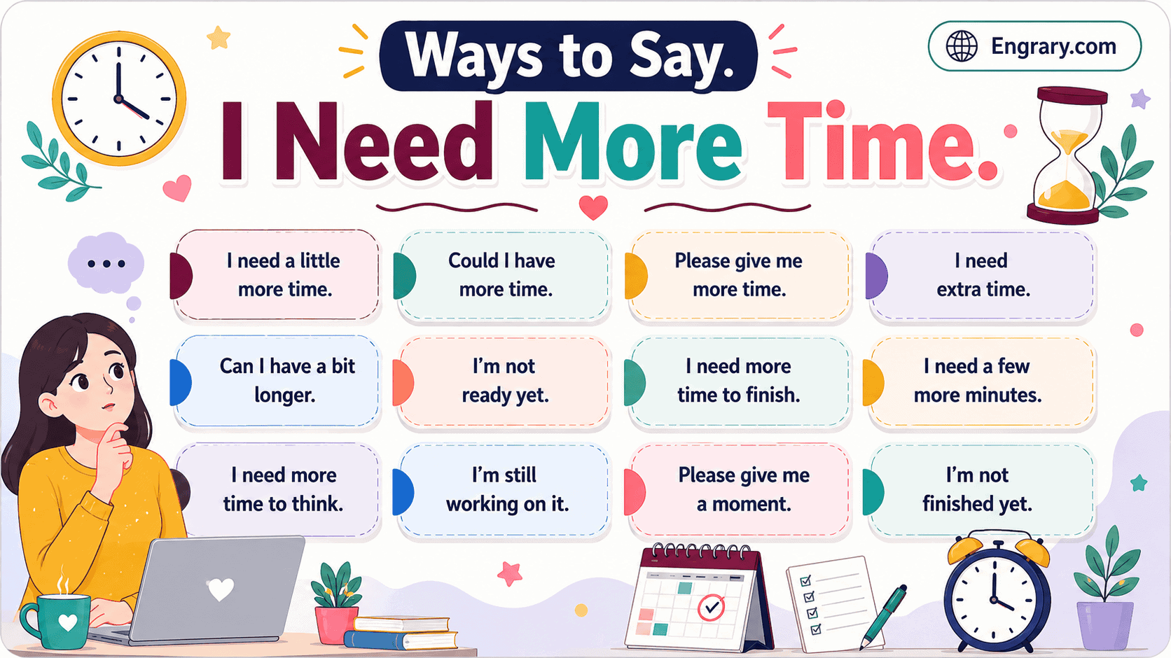 Polite Ways to Say “I Need More Time” in English • Engrary