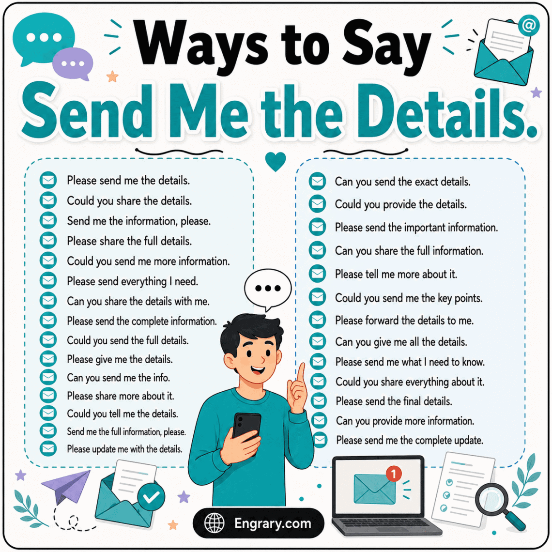 Send Me Sign Professional Ways to Say “Send Me the Details” in English • Engrary