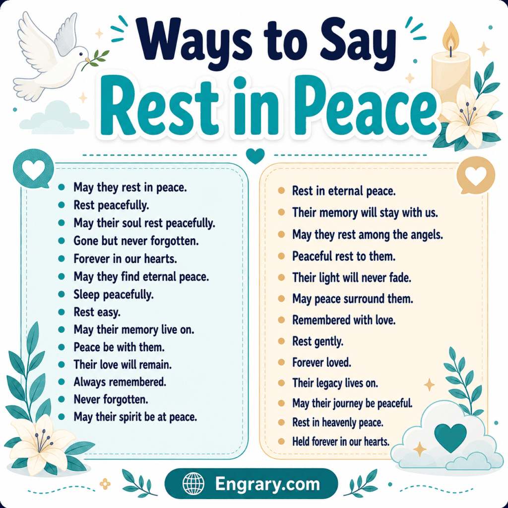 To Rest 80+ Other Ways to Say Rest in Peace in English • Engrary