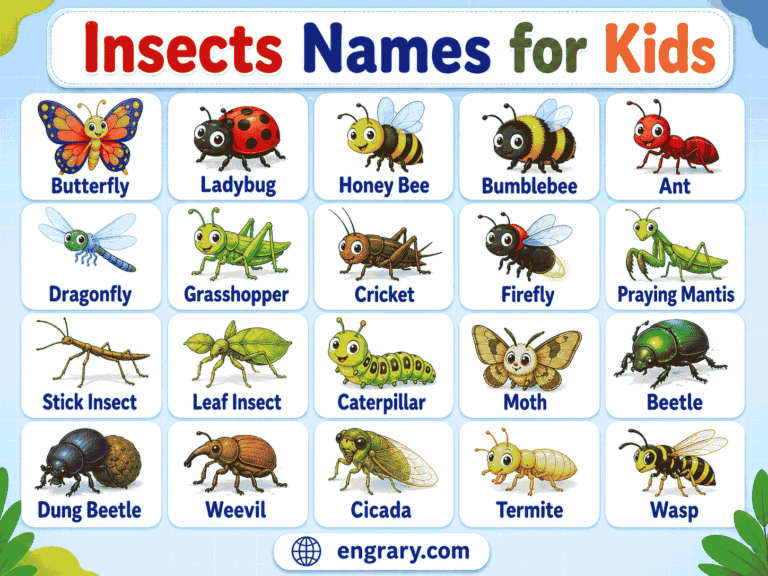 Sd1 Insects 100+ Insects Names for Kids with Pictures and Meanings • Engrary