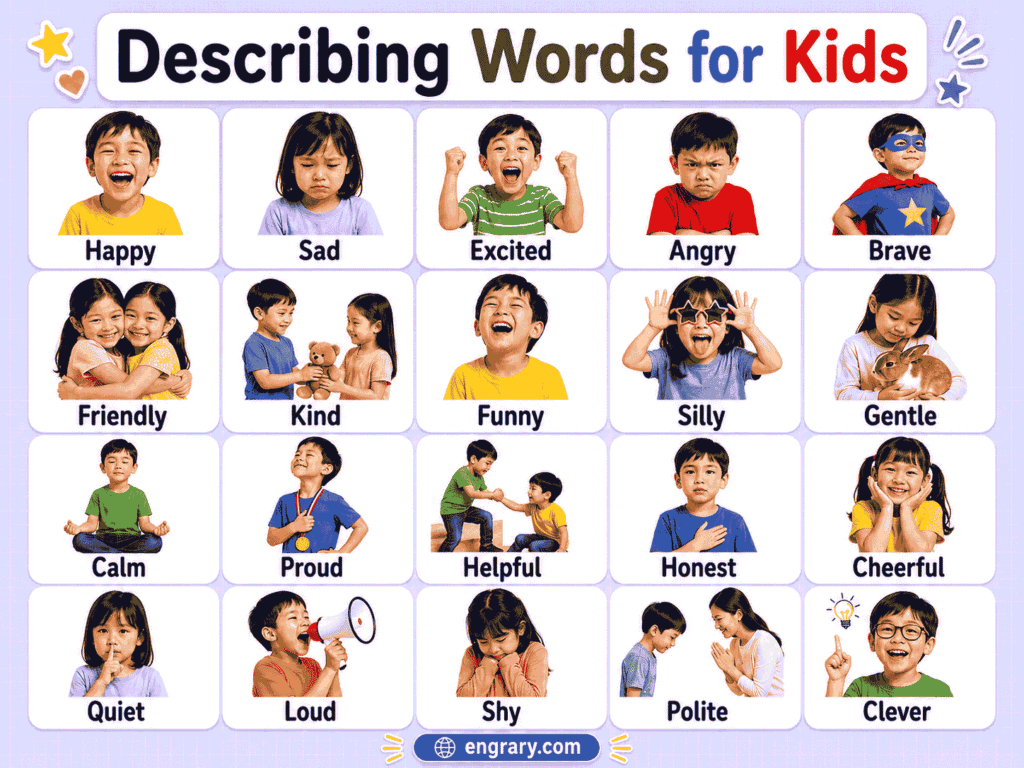 Describing Words for Kids with Examples and Sentences • Engrary